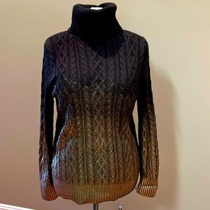 Black and gold turtle neck